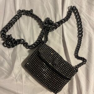 Kurt Geiger Black Crystal Mini Bag